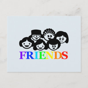 "Friends" Friendship Postcard