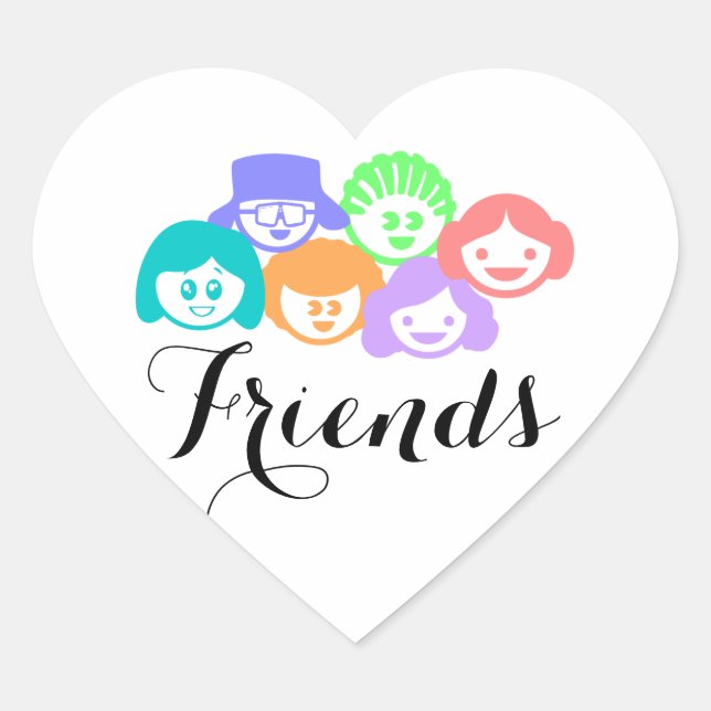 "Friends" Friendship, Pretty Stickers (Front)