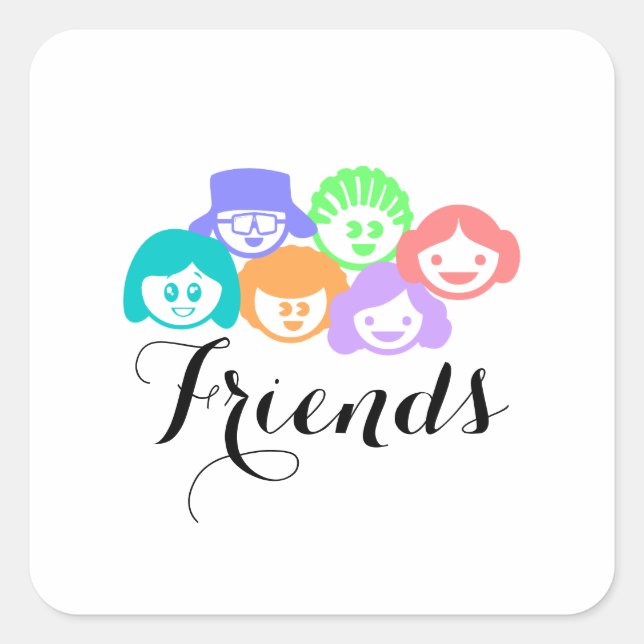 "Friends" Friendship, Pretty Stickers (Front)