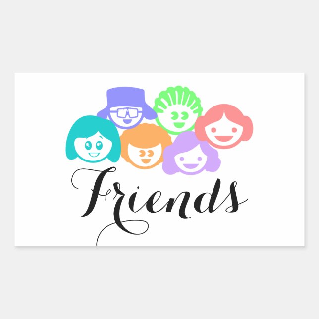 "Friends" Friendship, Pretty Stickers (Front)
