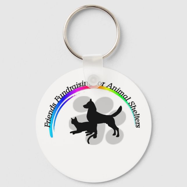 Friends Fundraising for Animal Shelters Keychain (Front)
