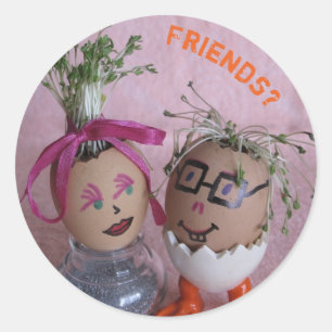 Friends- Funny Eggmen Couple Stickers