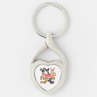 Friends Furever Dogs Puppies Key Ring