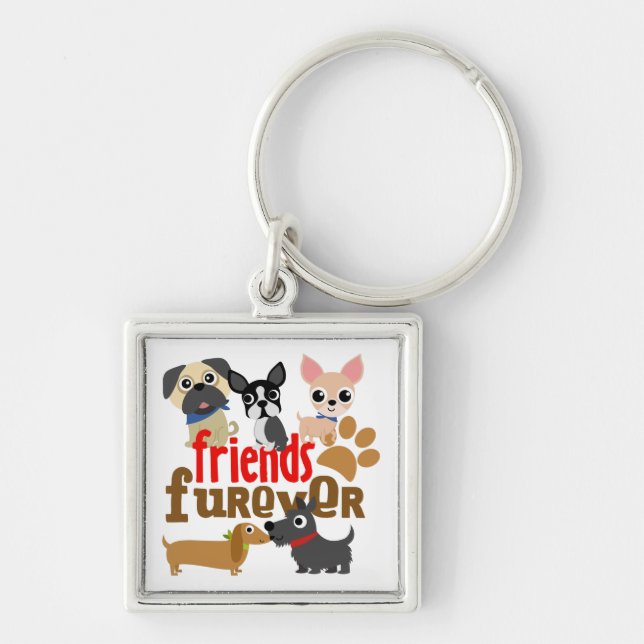 Friends Furever Dogs Puppies Key Ring (Front)