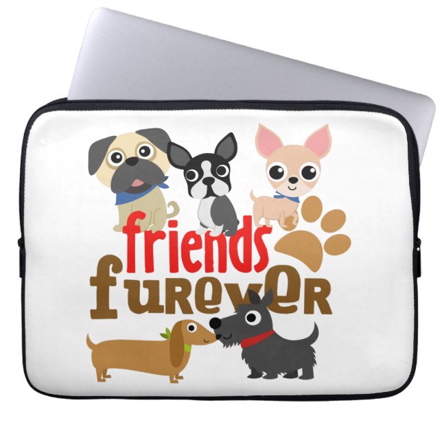Friends Furever Dogs Puppies Laptop Sleeve (Front)