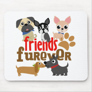 Friends Furever Dogs Puppies Mouse Mat