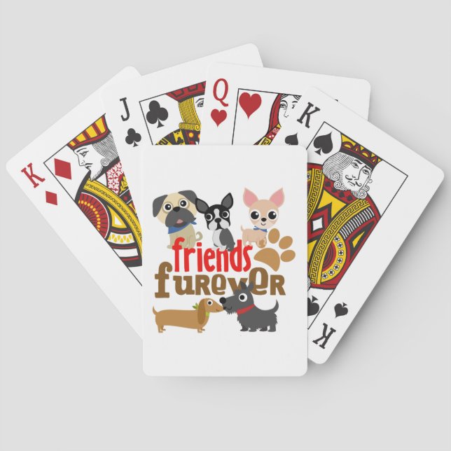 Friends Furever Dogs Puppies Playing Cards (Back)