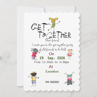 Friends gather  invitation