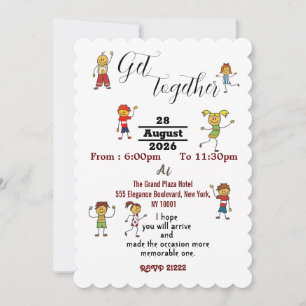 Friends gather invitation