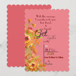 Friends get together  invitation