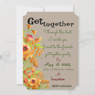 Friends get together invitation