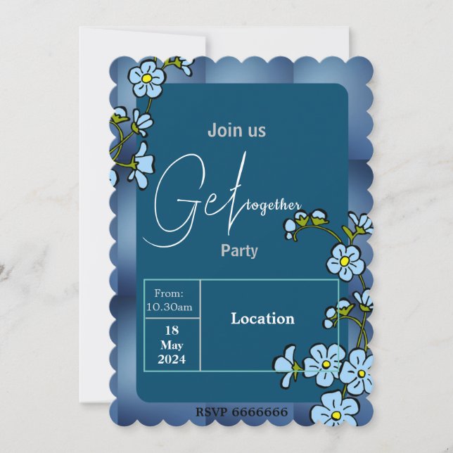 Friends get together  invitation (Front)