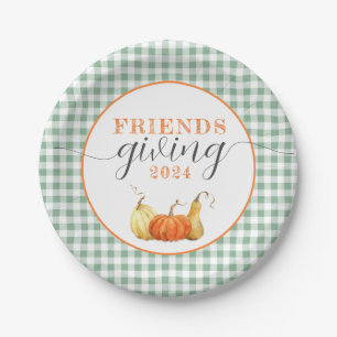 Friends Giving Party Decor, Thanksgiving Dinner Paper Plate