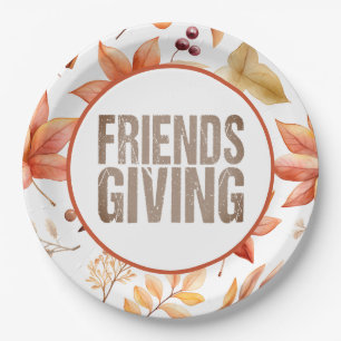 Friends Giving Thanksgiving Paper Plate