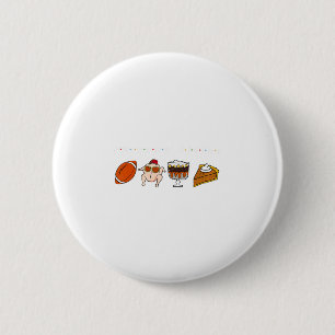 Friends Giving Turkey Footll Pumpkin Thanksgiving  6 Cm Round Badge