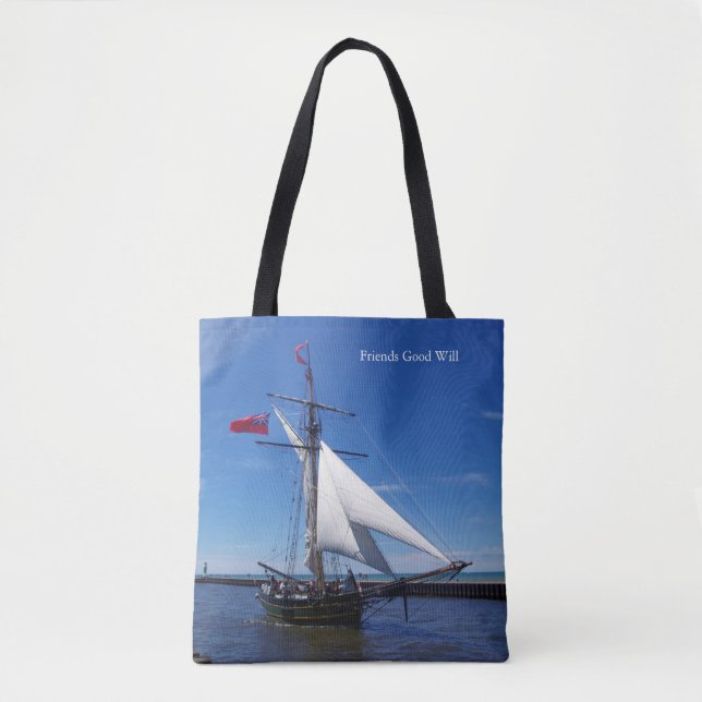 Friends Good Will all over tote bag (Front)