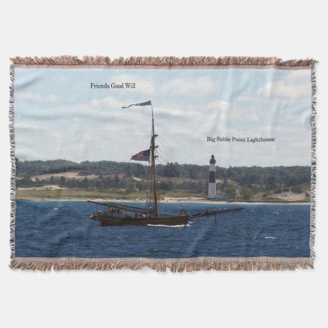 Friends Good Will & Big Sable woven blanket (Front)