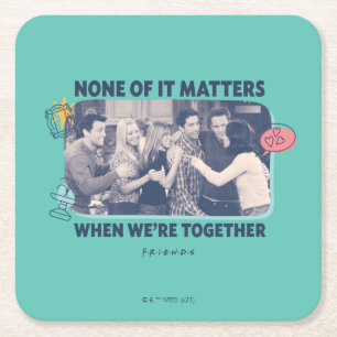 FRIENDS™   Group Hug Square Paper Coaster