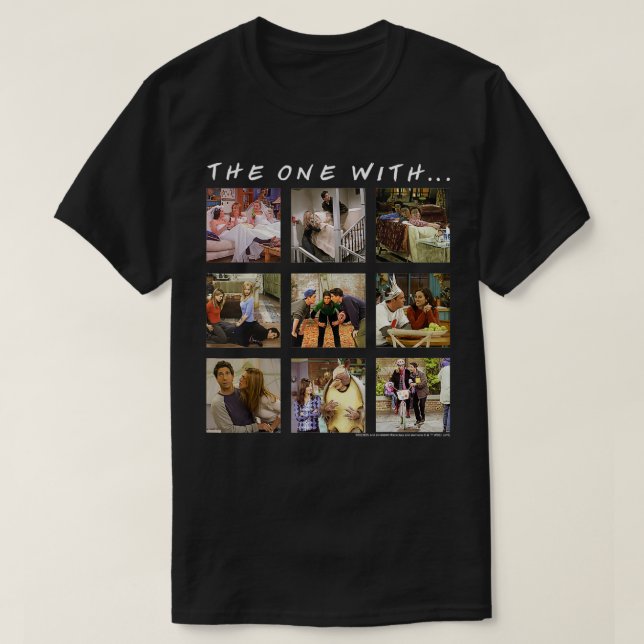 Friends Group Shot The One With Character Panels  T-Shirt (Design Front)