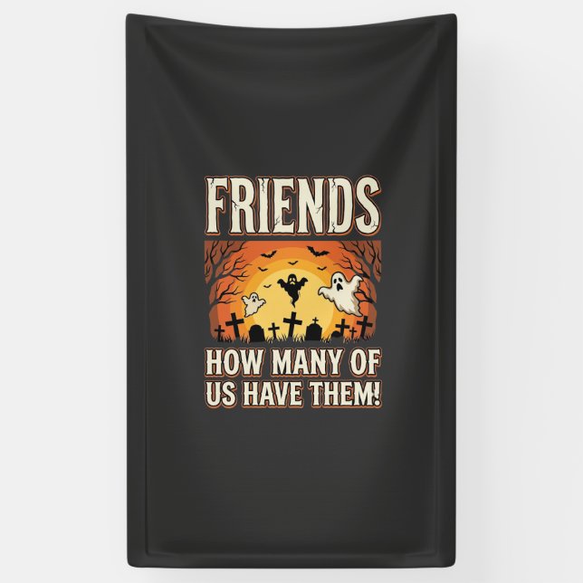 Friends Halloween Ghost Graveyard Design_1 Banner (Vertical)