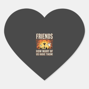 Friends Halloween Ghost Graveyard Design_1 Heart Sticker