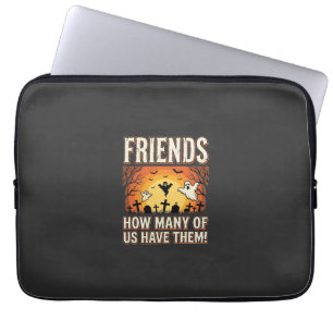 Friends Halloween Ghost Graveyard Design_1 Laptop Sleeve