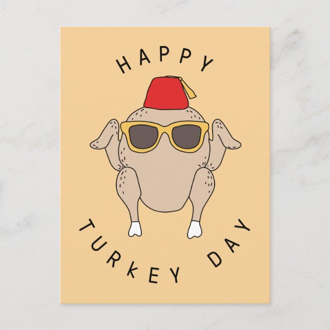 FRIENDS™ | Happy Turkey Day Holiday Postcard (Front)