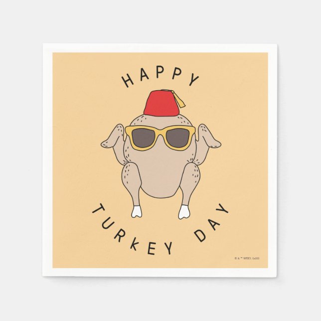 FRIENDS™ | Happy Turkey Day Napkin (Front)