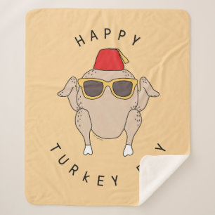 FRIENDS™   Happy Turkey Day Sherpa Blanket