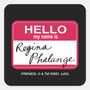 FRIENDS™   Hello My Name is Regina Phalange Square Sticker