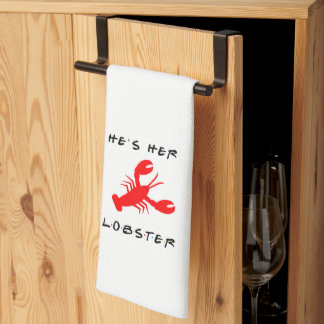Friends He's Her Lobster Tea Towel