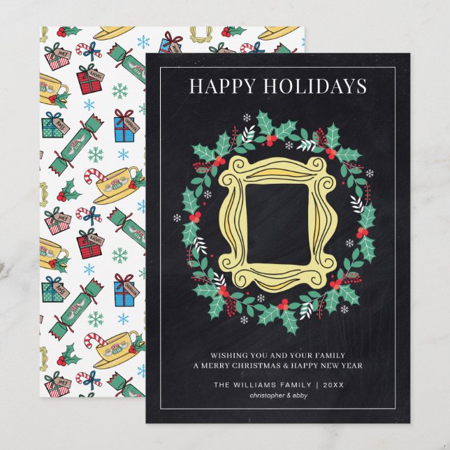 FRIENDS™ Holiday Christmas Chalkboard Card (Front/Back)