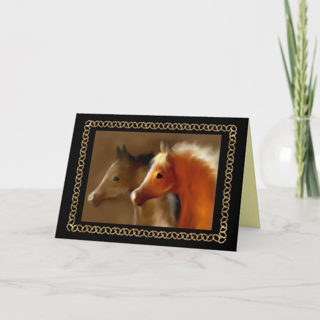 "Friends" ~ Horseshoe Greeting Card (Front)
