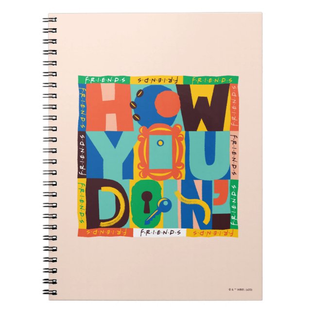 FRIENDS™ | How You Doin' - Vibrant Graphic Notebook (Front)