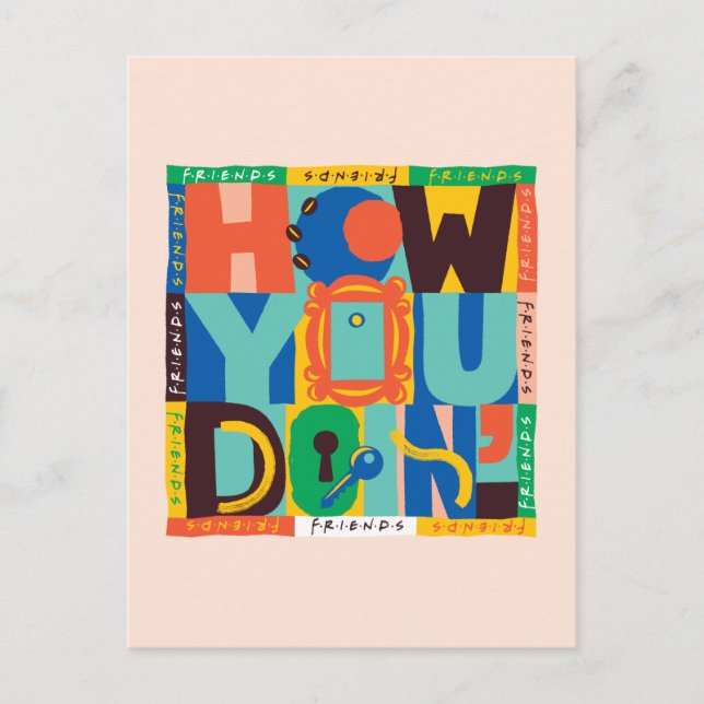 FRIENDS™ | How You Doin' - Vibrant Graphic Postcard (Front)