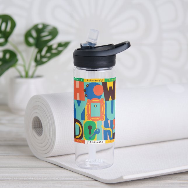 FRIENDS™ | How You Doin' - Vibrant Graphic Water Bottle (Yoga)