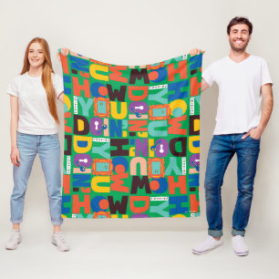 FRIENDS™   How You Doin' Vibrant Pattern Fleece Blanket