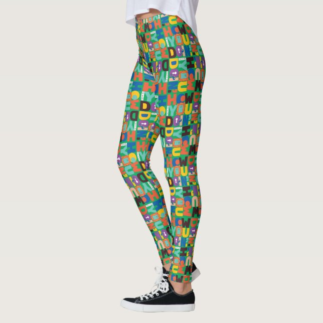 FRIENDS™ | How You Doin' Vibrant Pattern Leggings (Left)