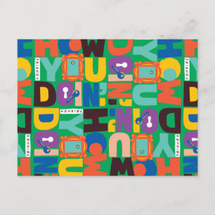 FRIENDS™   How You Doin' Vibrant Pattern Postcard
