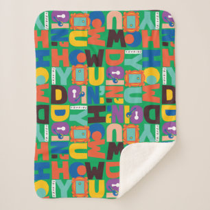 FRIENDS™   How You Doin' Vibrant Pattern Sherpa Blanket