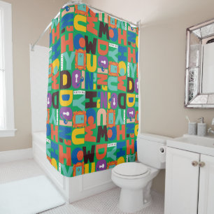 FRIENDS™ How You Doin' Vibrant Pattern Shower Curtain