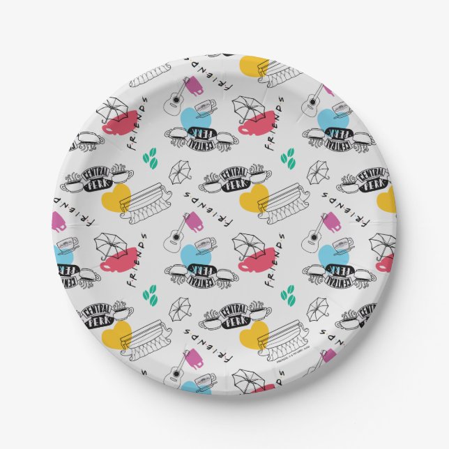 FRIENDS™ | Icon Pattern Paper Plate (Front)