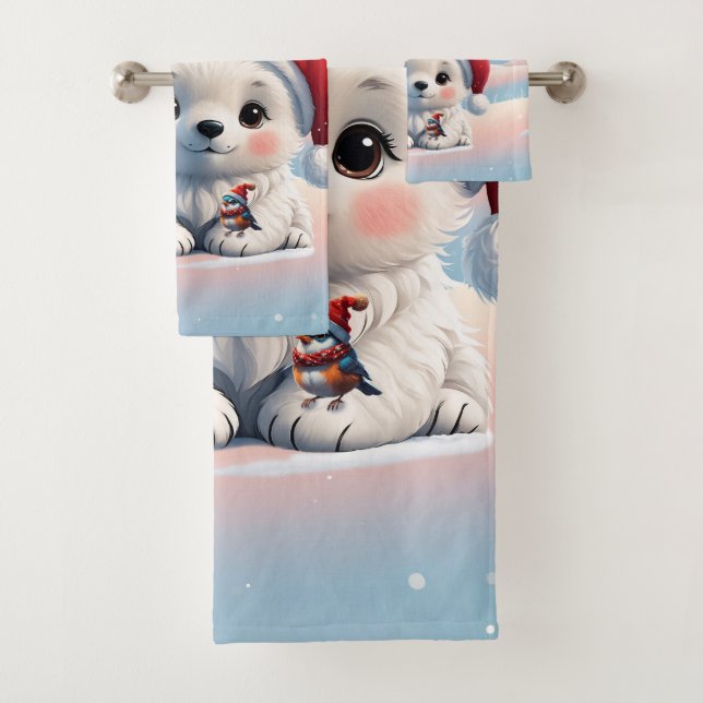 Friends in a fantasy world. bath towel set (Insitu)