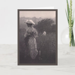 Friends in a Field of Wildflowers Greeting Card