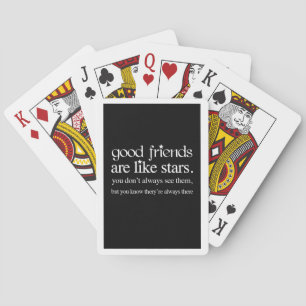 Friends inspirational quote playing cards