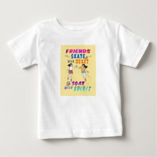 Friends Jersey Skate With Heart Soar With Spirit Baby T-Shirt