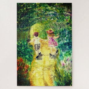 Friends Jigsaw Puzzle Gift Girl and Boy Painting