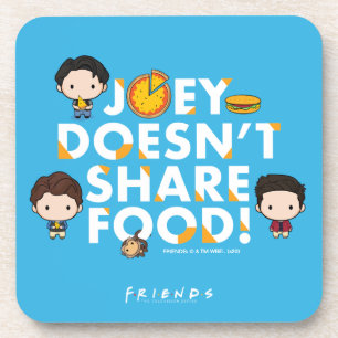 FRIENDS™   Joey Doesn't Share Food Chibi Coaster