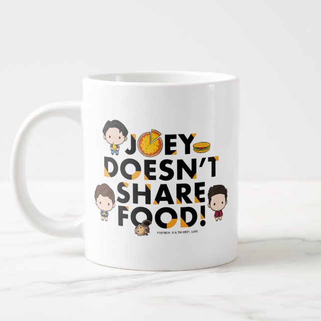 FRIENDS™ | Joey Doesn't Share Food Chibi Large Coffee Mug (Left)