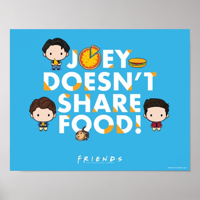 FRIENDS™ | Joey Doesn't Share Food Chibi Poster (Front)